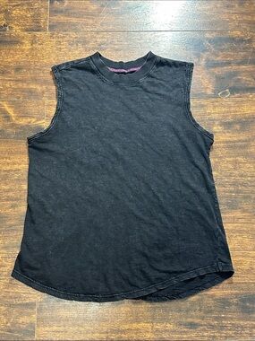 ✨ Pilcro Black Cotton Crewneck Tank Sz M EUC Worn-In Vibes 🌟
